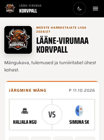 virumaakorvpall.ee telefonis