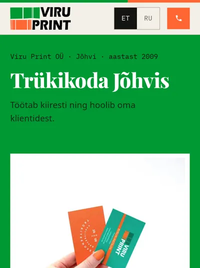 viruprint.ee telefonis
