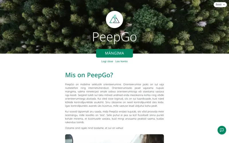 PeepGo — koduleht